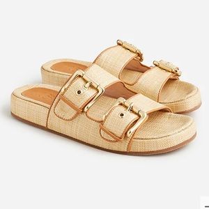J. Crew Two-strap woven buckle sandals